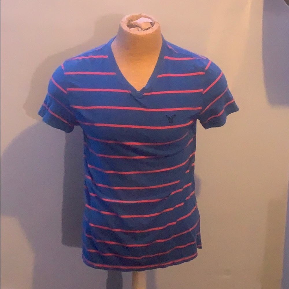 (3 for $10) Striped American Eagle v neck